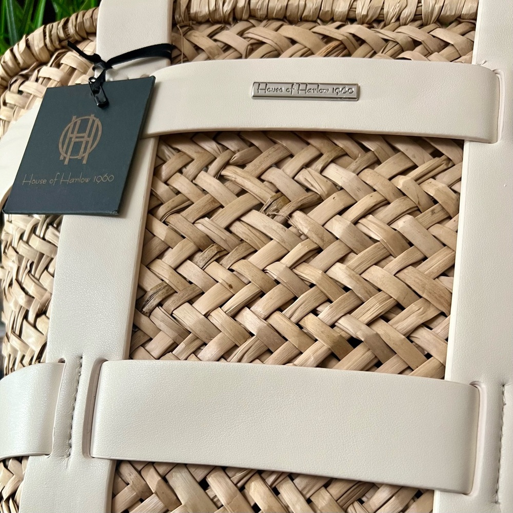 HOUSE OF HARLOW 1960 Woven Santorini Straw Basket Bag & Wallet - Picture 15 of 15